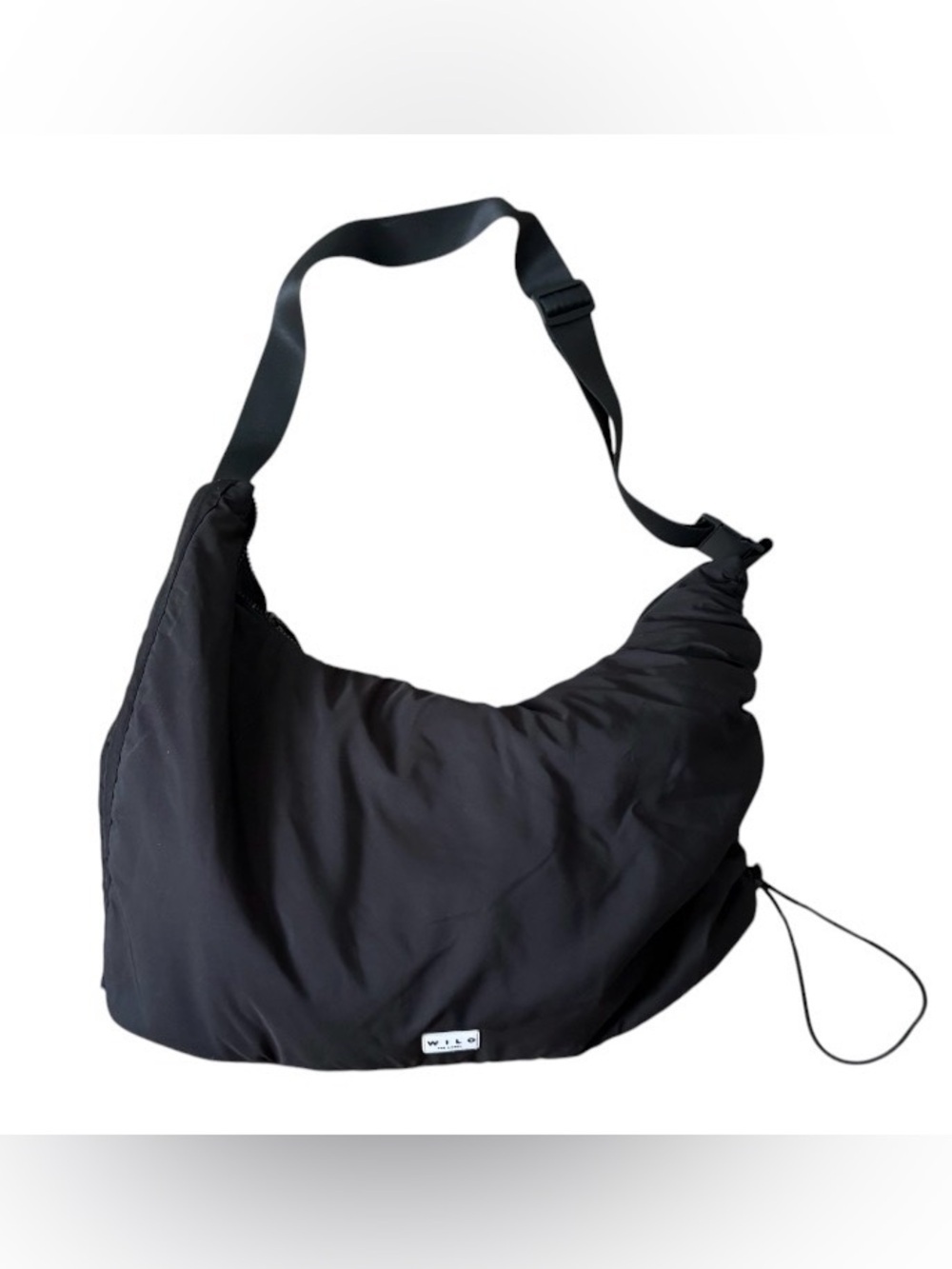 Wilo The Label Puffer Bag Shoulder Bag Black Crossbody Purse with Ruching - Picture 7 of 13